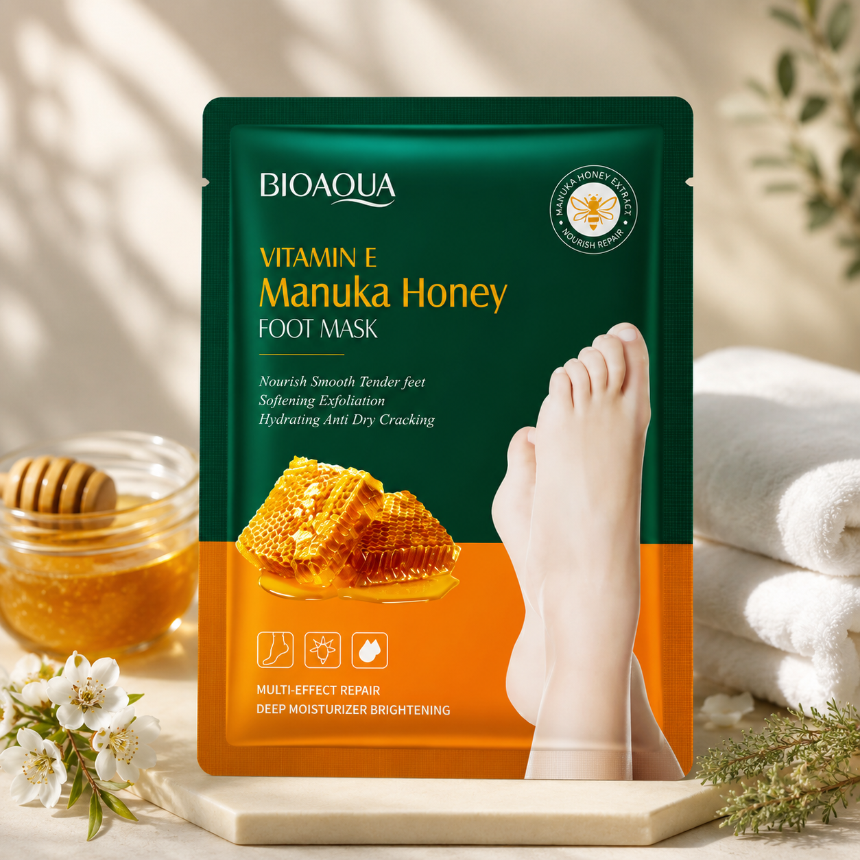 Full English Foot Care Series Foot Mask Fayankou Moisturizing and Moisturizing Foot Rejuvenation Foot Mask Cross-Border Wholesale