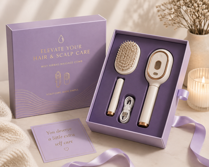 Electric Mist Spray Massage Hair Comb with Essential Oil Atomization