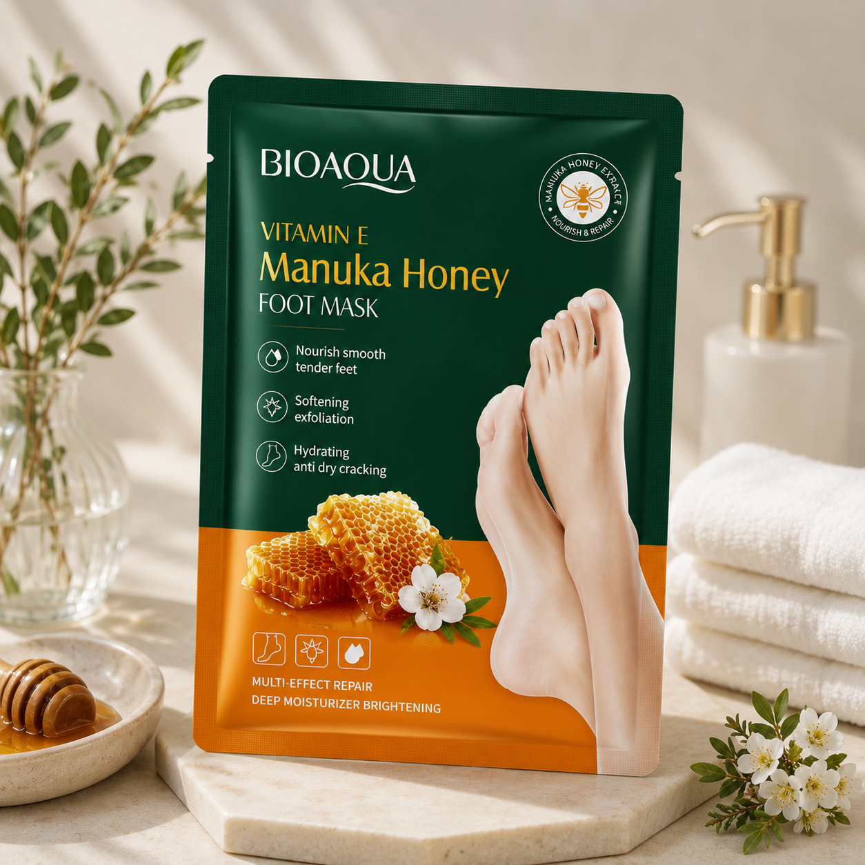 Full English Foot Care Series Foot Mask Fayankou Moisturizing and Moisturizing Foot Rejuvenation Foot Mask Cross-Border Wholesale