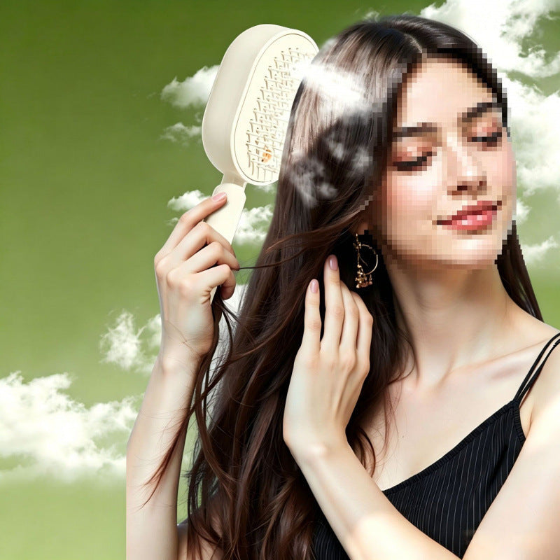 Electric Mist Spray Massage Hair Comb with Essential Oil Atomization